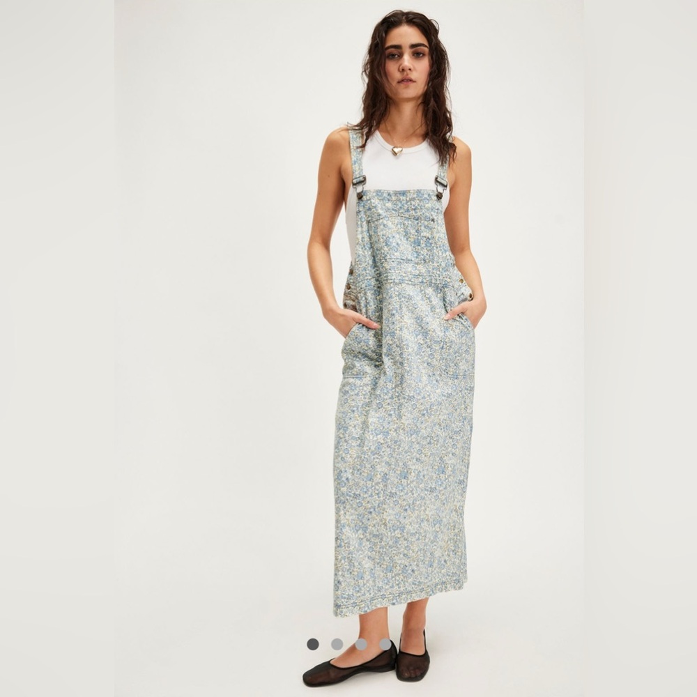 Free People Hanson Apron Midi Dress